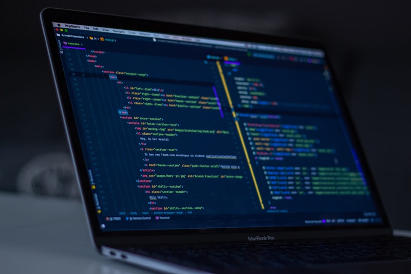 Programmcode auf einem Bildschirm